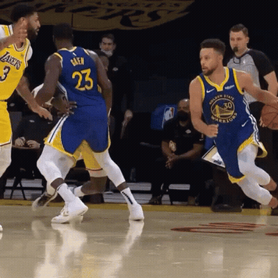 Golden State Warriors Basketball Player Stephen Curry Dribbles The Ball During A Game GIF