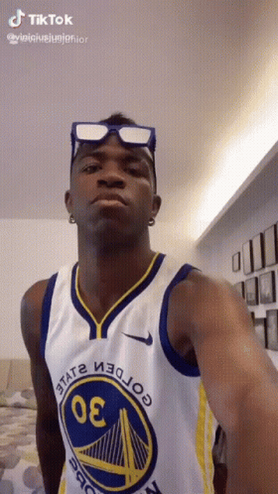 Golden State Warriors Fan Taking Selfie With Sunglasses GIF