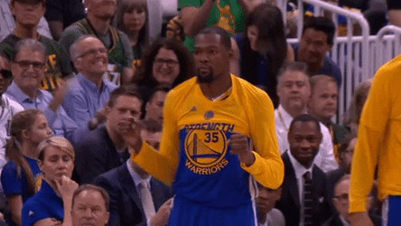 Golden State Warriors Kevin Durant Watching Closely GIF