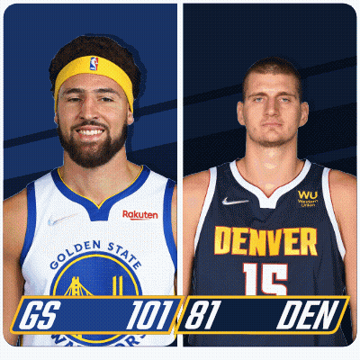 Golden State Warriors Player And Denver Nuggets Player GIF