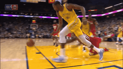 Golden State Warriors Player Dribbling Ball GIF
