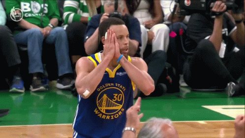 Golden State Warriors Player Stephen Curry Covering His Face GIF