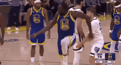 Golden State Warriors Player Talking To Another Player GIF