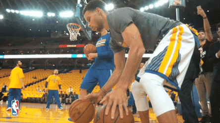 Golden State Warriors Stephen Curry Dribbling Basketballs GIF