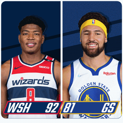 Golden State Warriors Vs Wizards Basketball Players GIF