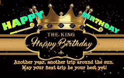 Golden Text Birthday Queen Greetings GIF