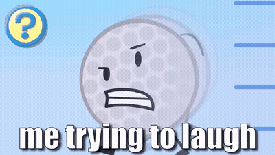 Golf Ball Laughing Me Trying To Laugh GIF