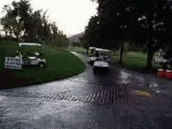 Golf Course Golf Cart Drift