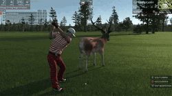Golf Player Turns Deer Hunting GIF