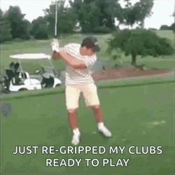 Golf Swing Man Fall Down GIF