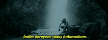 Gollum Dancing Near A Waterfall GIF
