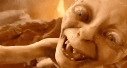 Gollum Holding Toilet Paper GIF