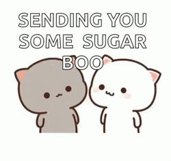 Goma & Peach Cat Sending Kisses GIF