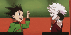 Gon And Killua High Five GIF