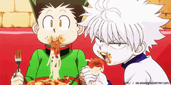 Gon Eating With Killua Hunter X Hunter GIF