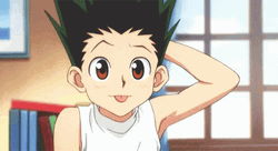 Gon Freecss Adorably Sticking His Tongue Out GIF