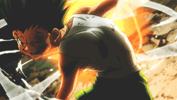 Gon Freecss Powerful Punch To The Ground GIF