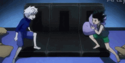 Gon Killua Pfp Throwing Pillows GIF