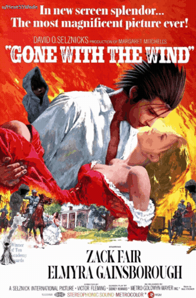 Gone With The Wind Poster Starring Zack Fair Elmyra Gainsborough GIF