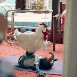 Gonzo And Chicken Flexible Early Morning Exercise GIF