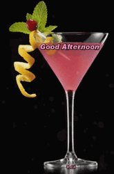 Good Afternoon Cosmopolitan Drink GIF