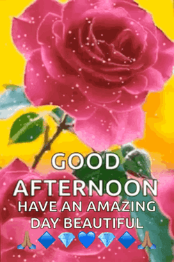 Good Afternoon Happy Monday Falling Glitters GIF