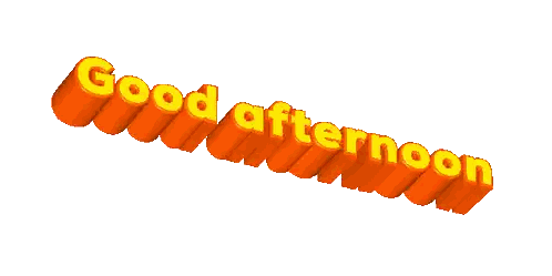 Good Afternoon In Orange Sticker