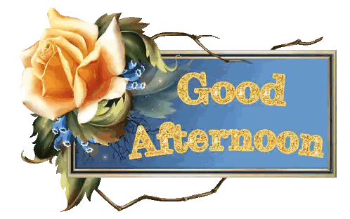 Good Afternoon Sign With Flower Sticker