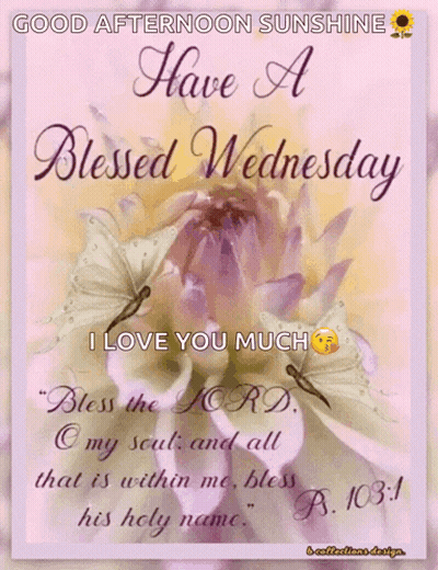Good Afternoon Sunshine Blessed Wednesday Greeting Card GIF