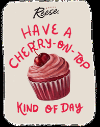 Good Day Cherry Cupcake Greeting GIF