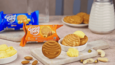 Good Day Cookies Package Next To Bowl Of Cookies GIF