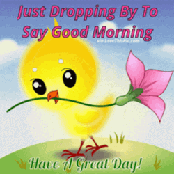 Good Day Cute Flower Bird GIF
