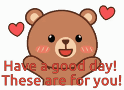 Good Day Love Bear Kiss  GIF