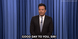 Good Day Sir Greeting Jimmy Fallon GIF