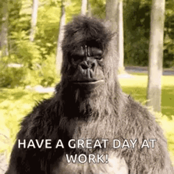 Good Day Work Gorilla Thumbs Up GIF