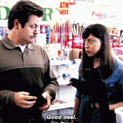 Good Deal Parks And Rec Ron Swanson April GIF