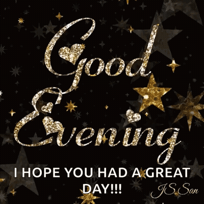 Good Evening Gold Stars GIF
