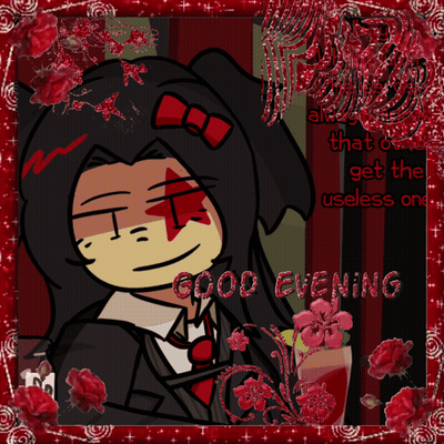 Good Evening Greeting Card Girl In Suit GIF