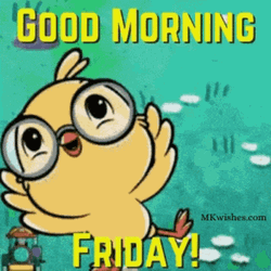 Good Friday Morning Nerdy Bird Dance Glasses GIF