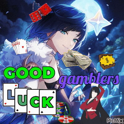 Good Gamblers Luck Poster With Girl GIF