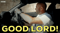Good God Nervous Man Driving GIF
