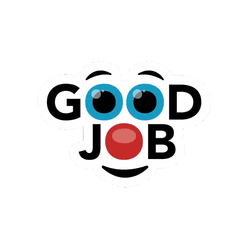 Good Job Sticker With Face Sticker