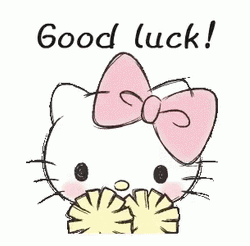 Good Luck Hello Kitty Cheer