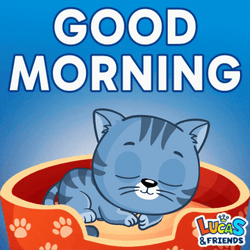 Good Monday Blue Kitty GIF