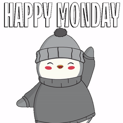 Good Monday Morning Pudgy Penguin Waving GIF