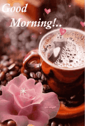 Good Morning Animated Boiling Coffee GIF
