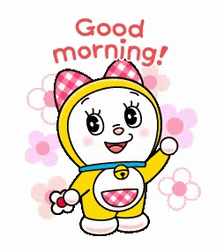 Good Morning Animated Cat In Suit GIF