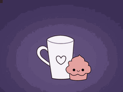 Good Morning Animated Coffee With Cupcake