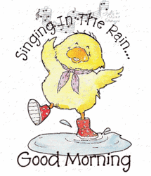 Good Morning Animated Duck GIF