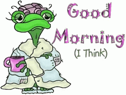 Good Morning Animated Girly Frog GIF